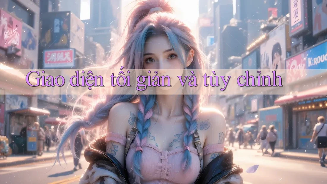 Giao diện tối giản và tùy chỉnh