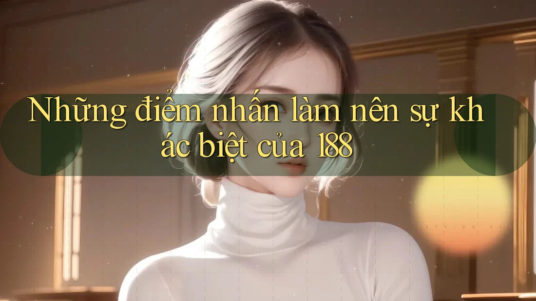 Những điểm nhấn làm nên sự khác biệt của 188 Những điểm nhấn làm nên sự khác biệt của 188