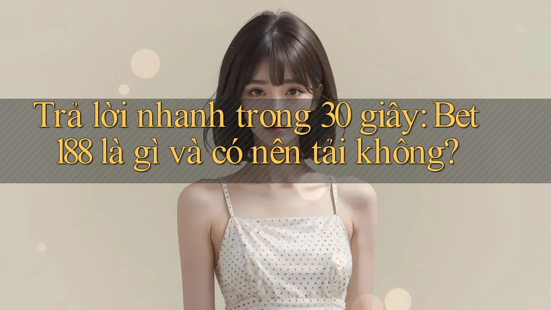 Trả lời nhanh trong 30 giây: Bet188 là gì và có nên tải không?